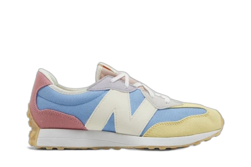 New Balance 327 Yellow Blue Pink GS