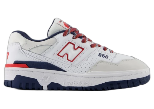 New Balance 550 White True Red Navy (GS)