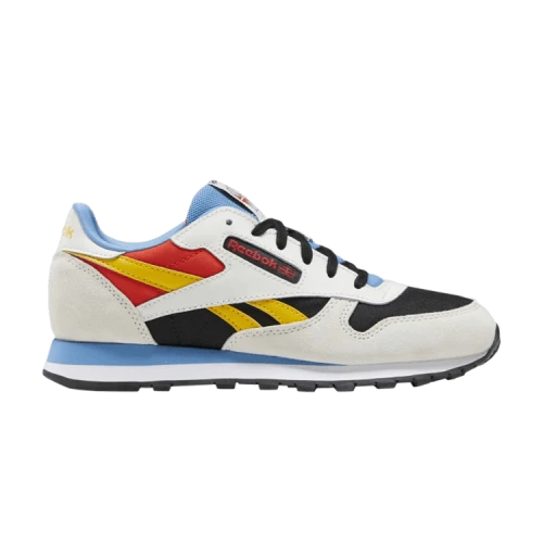 Reebok Classic Leather Big Kid 'Pure Grey Always Yellow'