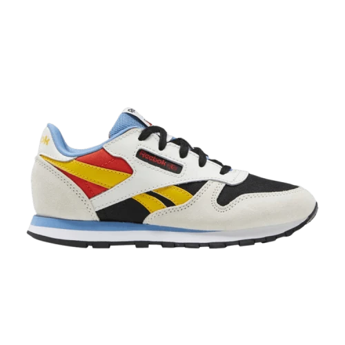 Reebok Classic Leather Little Kid 'Pure Grey Always Yellow'
