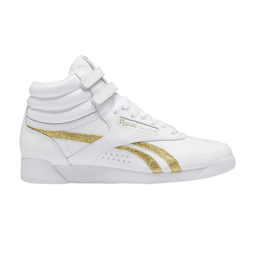 Reebok Freestyle High 'White Gold Metallic Glitter' (Women's)