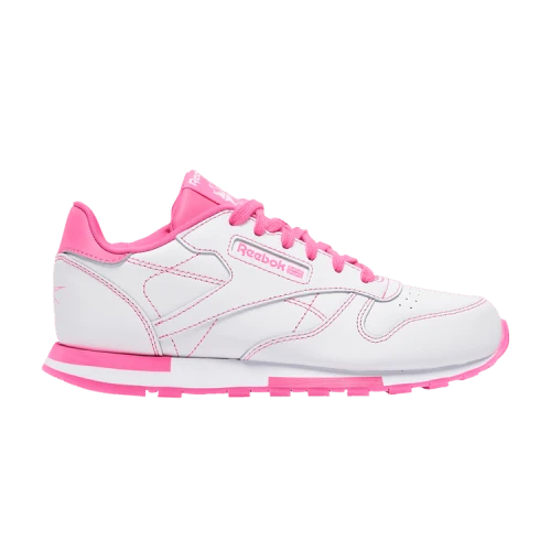 Reebok Classic Leather Big Kid 'White Atomic Pink'