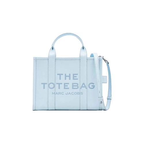 Marc Jacobs The Medium Leather Tote Bag Cloud Blue