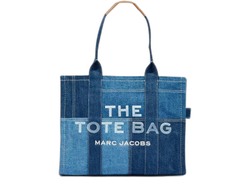 Marc Jacobs The Denim Tote Bag Large Blue Denim