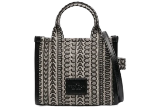 Marc Jacobs Monogram Jacquard Crossbody Tote Bag Beige Mutli