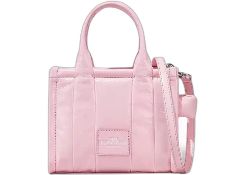 Marc Jacobs The Shiny Crinkle Micro Tote Bubblegum