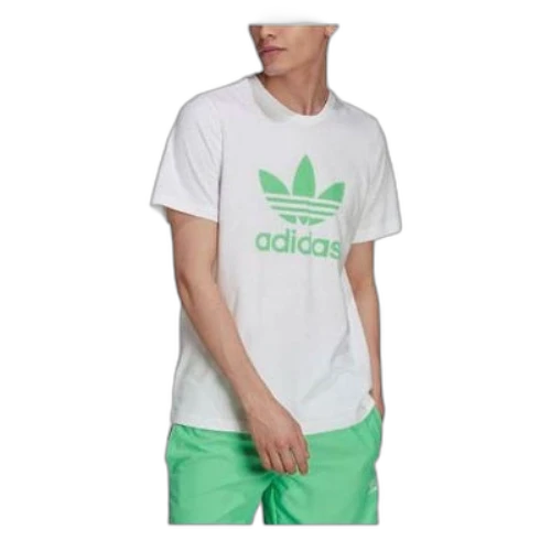 adidas Original Adicolor Classics Trefoil Tee 'White Semi Screaming Green'