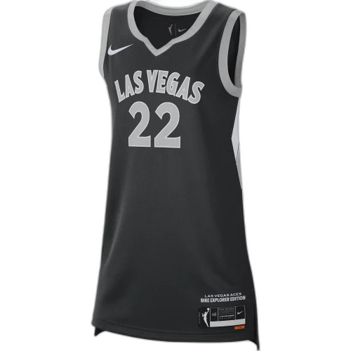 Nike A'ja Wilson Las Vegas Aces Dri-FIT WNBA Victory Jersey 'Black Flat Silver White' (Women's)