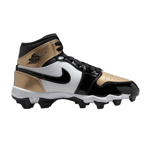 Jordan 1 Mid Cleat Patent Gold Toe (GS)