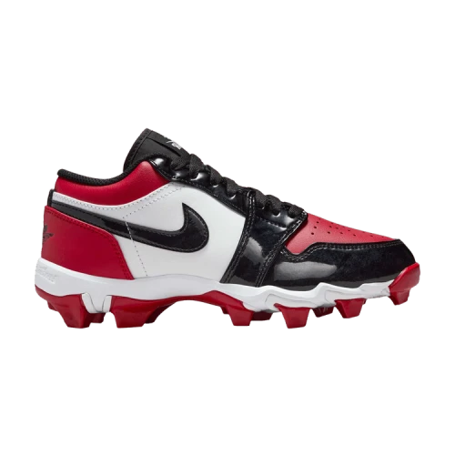 Jordan 1 Low Cleat Patent Bred Toe (GS)