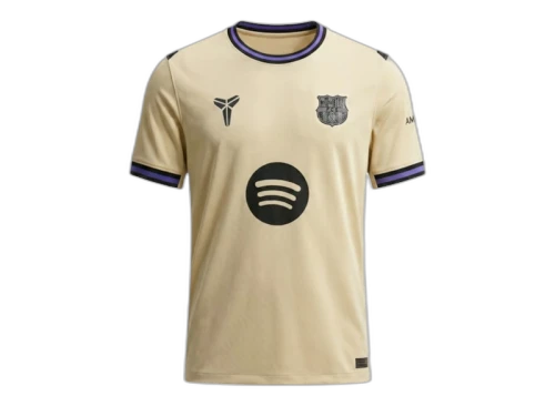 Nike FC Barcelona 2025/26 Stadium Away Kobe Dri-FIT Soccer Replica Jersey Team Gold/Persian Violet/Team Gold/Black