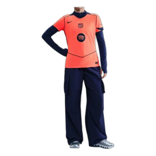 Nike x F.C. Barcelona 2025/26 Stadium Third Dri-FIT Total 90 Replica T-Shirt 'Bright Mango Midnight Navy' (Women's)