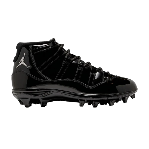 Jordan 11 Mid TD Cleat Patent Black