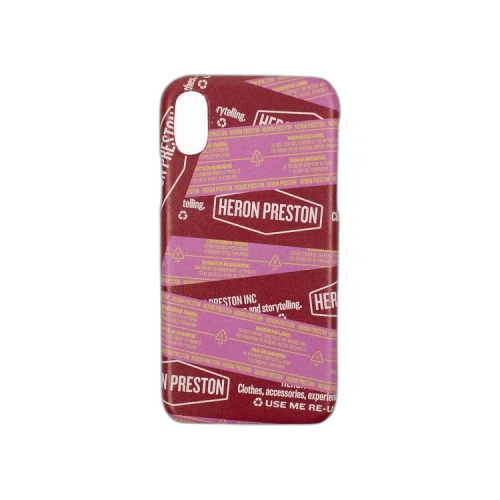 Heron Preston Logo Tape Design iPhone X Phone Case 'Red'