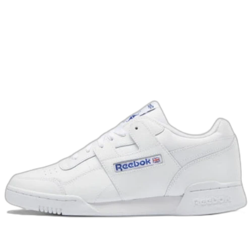 Reebok Workout Plus Casual Skateboarding Shoes Unisex White Blue