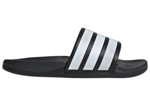 adidas Adilette Comfort 2.0 Slides Black White Carbon