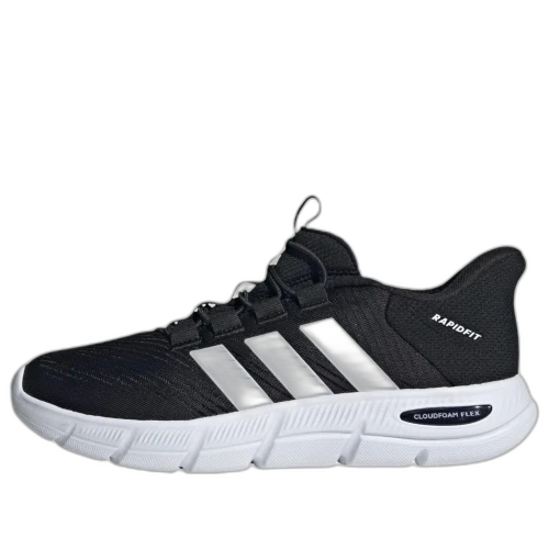 adidas Cloudfoam Flex Rapidfit Shoes 'Core Black Cloud White Silver Metallic' (Women's)