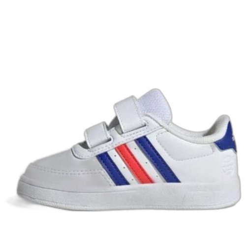 (TD) adidas Breaknet Lifestyle Court Two-Strap Hook-and-Loop 'White Blue Red'
