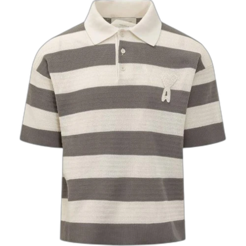 Amiparis Paris Striped Knitted Polo Shirt