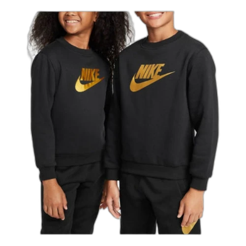 (GS) Nike Sportswear Club Fleece Crew Neck Sweatshirt 'Black Gold'