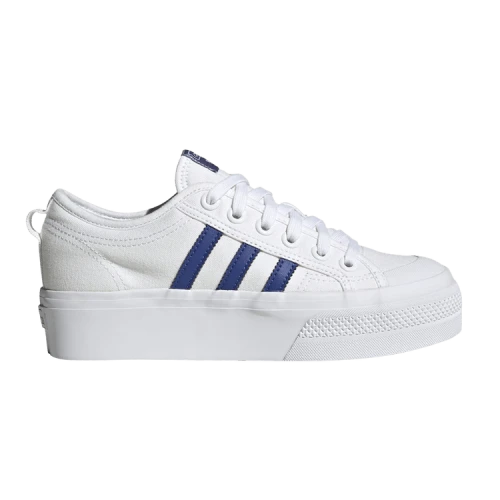 Adidas Nizza Platform White Lucid Blue Womens