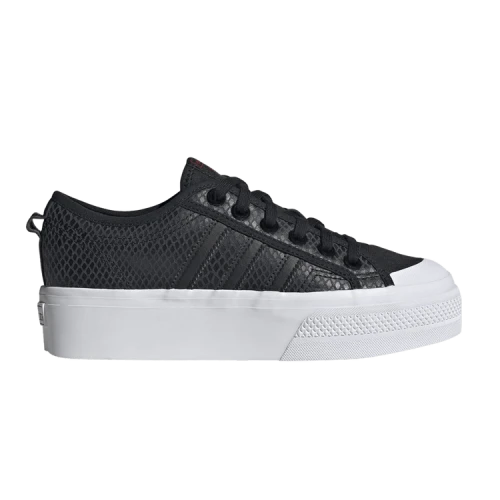 adidas Nizza Platform Shoes Black Python Womens