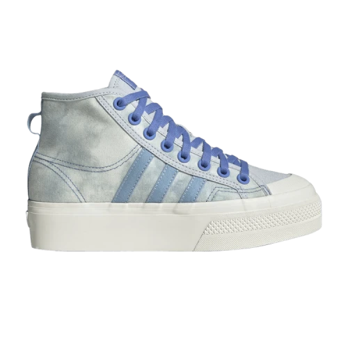 Adidas Nizza Platform Mid Acid Wash Blue Fusion Womens