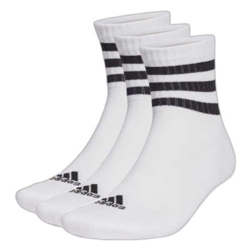 adidas 3-Stripes Cushioned Socks (3 Pairs) 'White Black'
