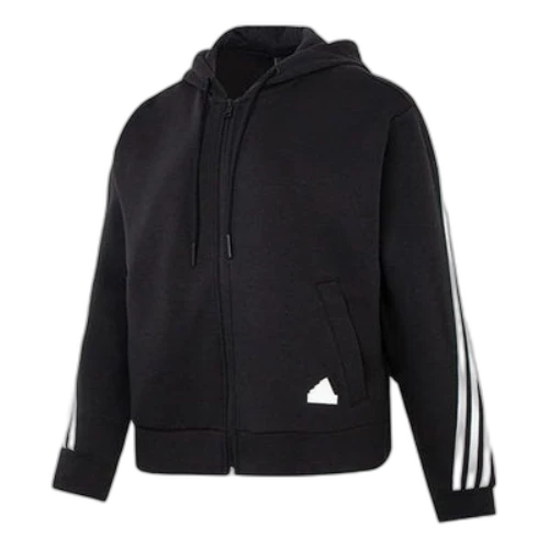 adidas Future Icons 3-Stripes Full-Zip Hoodie 'Black White' (Women's)