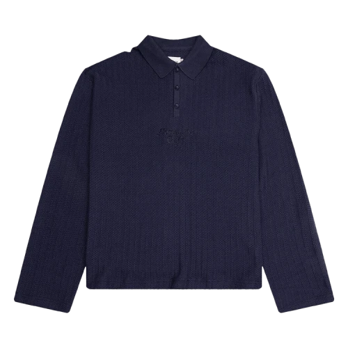 Honor The Gift Long Sleeve Knit Polo 'Navy'