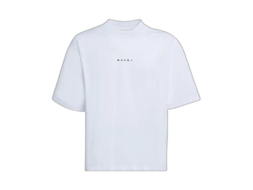 Marni Logo Organic Jersey T-shirt Lilywhite