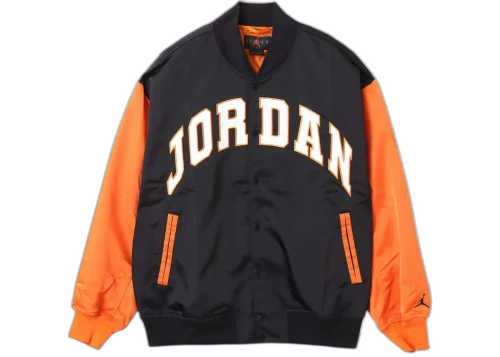 Jordan Brooklyn University Varsity Jacket Black/Orange