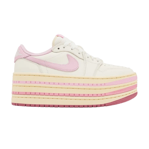 Jordan 1 Low Triple Stack Pale Ivory Iced Carmine (Women's)