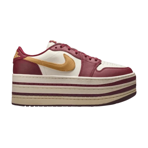 Jordan 1 Low Triple Stack Team Red Pale Ivory (Women's)