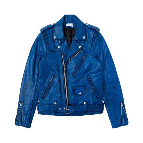John Elliott x Blackmeans Rider's Jacket 'Black/Blue Print'