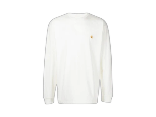 Carhartt WIP L/S Chase T-Shirt White/Gold