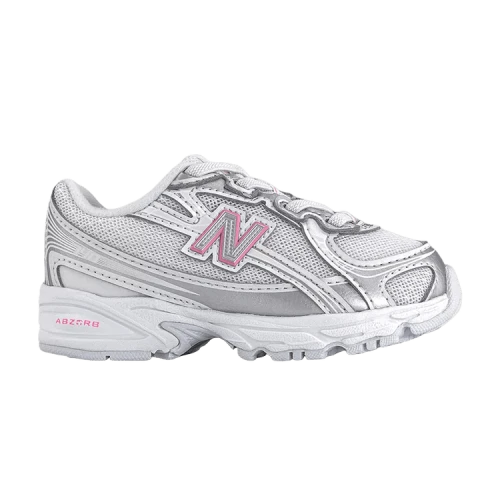 New Balance 740 Bungee Lace Toddler 'Silver Metallic Signal Pink'