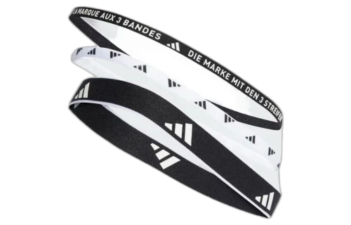 adidas Multiple Width Training Headbands 3 Per Pack 'Black White'