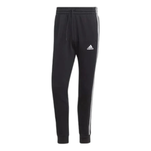 adidas Essentials Fleece 3-Stripes Tapered Cuff Joggers 'Black White'