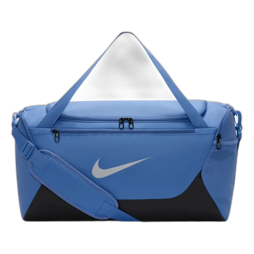 Nike Brasilia 40L Small Duffel Bag 'Indigo Storm Black Reflect Silver'