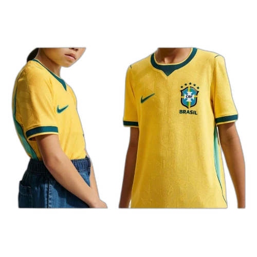 (GS) Nike Brazil National Team 2026 Match Home Aero-FIT Soccer Jersey 'Canary Light Menta Geode Teal'