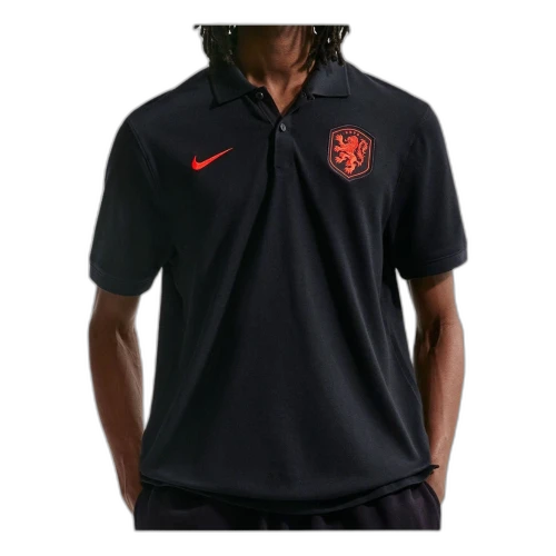 Nike Netherlands 2026 Polo Shirt 'Black Hyper Crimson'