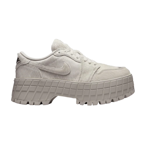 Jordan 1 Low Brooklyn Light Bone Metallic Silver (Women's)