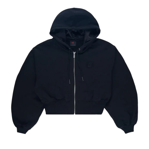 Air Jordan Zip-Up Mod Crop Hoodie 'Black/Dark Smoke Grey'