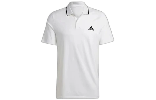 adidas Essentials Piqu Small Logo Polo Shirt 'White'