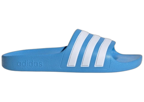 adidas Adilette Aqua Slides Blue Burst Cloud White (GS)