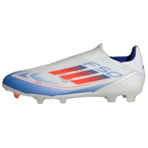 adidas F50 League Laceless Firm/Multi-Ground Cloud White Solar Red Lucid Blue