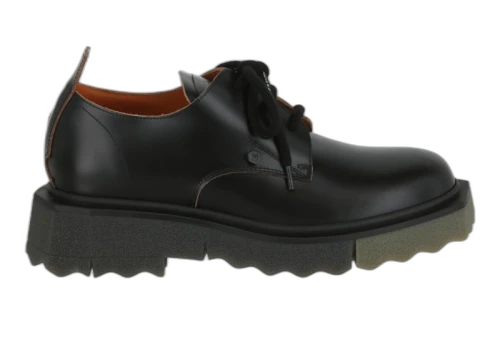 OFF-WHITE Sponge Derby Shoes Black Khaki