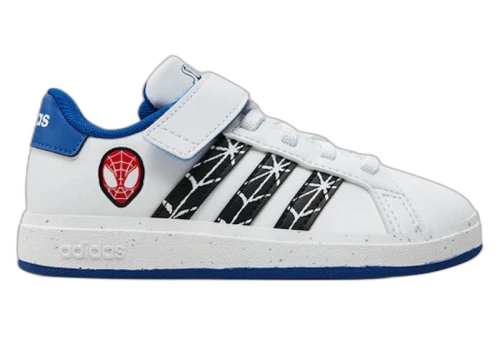adidas Grand Court Strap Marvel Spider-Man Cloud White Core Black Royal Blue (GS)