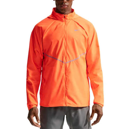 Nike MILER Running Jackets Men's Pure Orange Hooded Moderate Other